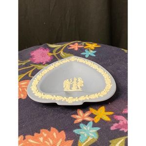 Vintage Wedgwood Blue Jasperware Spade-shaped Ashtray